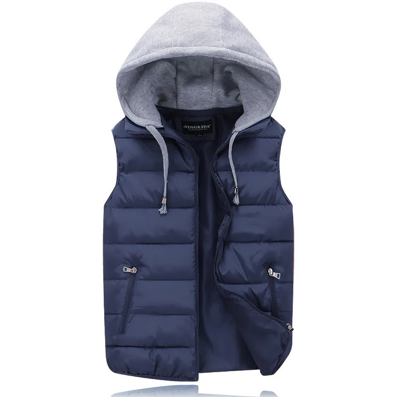 

Cotton Vest Top Women Autumn Winter Hooded Vest Outerwear Thick Warm Sleeveless Jacket Waistcoat Men Women Jackets 2023 New