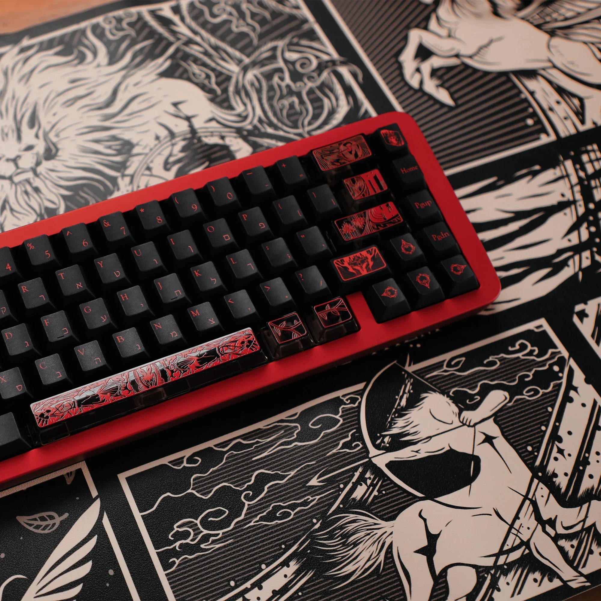 Dark original keycap height PBT + PC five-sided sublimation mechanical keyboard customized full set