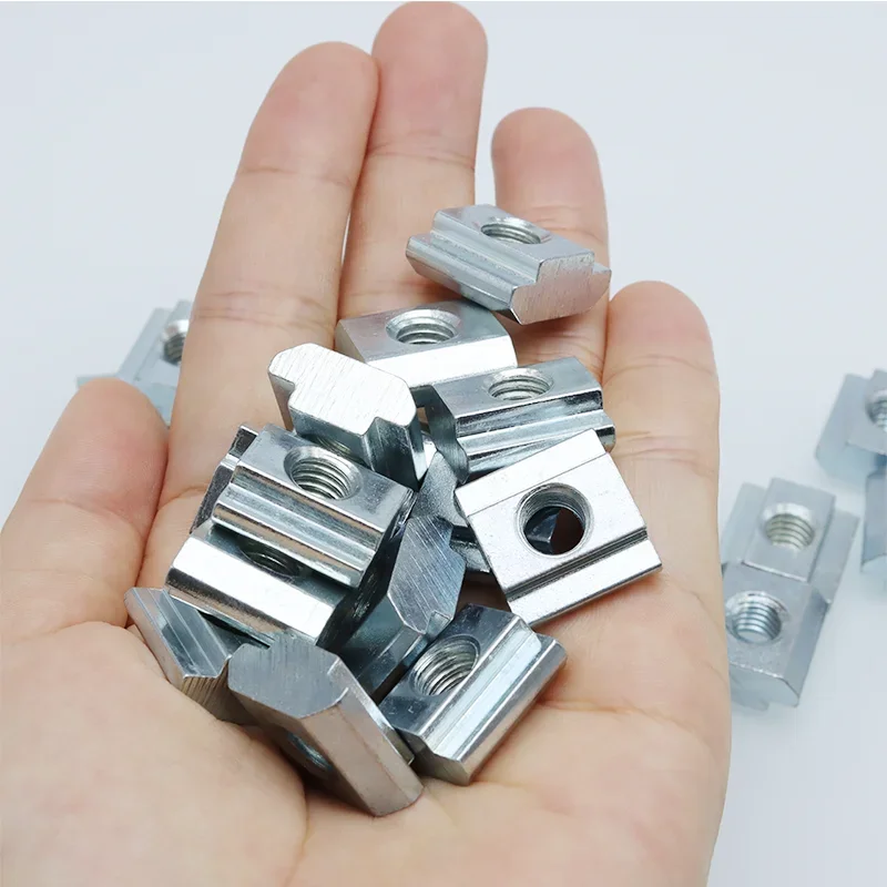 T-Block-Vierkantmutter, Schiebemutter, T-Nut M3 M4 M5 M6 M8, T-Schienen-Schiebemutter für die Verbindung von Aluminiumprofilen 2020 3030 40 – Detail 4