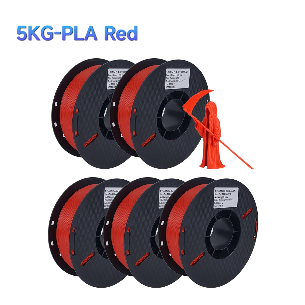 5KG Mix Kleuren PLA filament 1kg 1.75mm Voor 3D Printer PETG Materiaal voor 3D Afdrukken filamento pla 3D Printer Filament