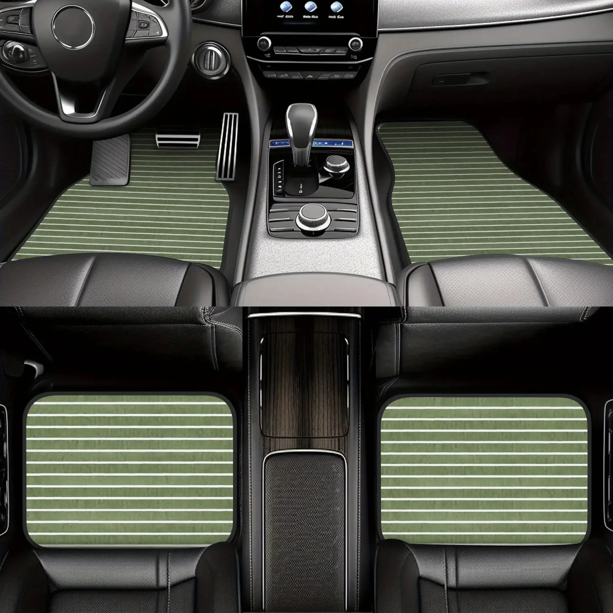 Warm Green Stripes Car Floor M - Interior Design Warm recension och pris