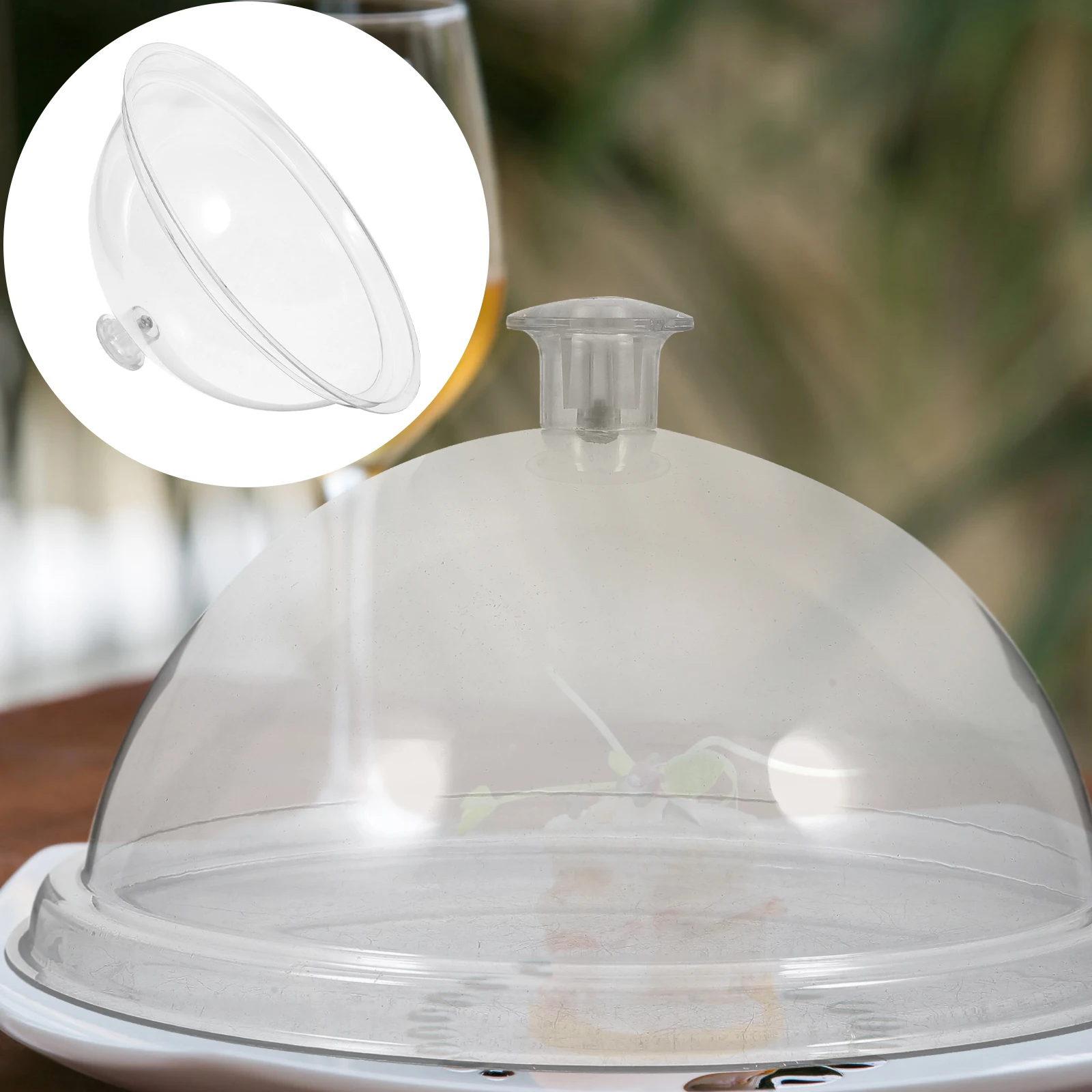 

2Pcs 8inches Food Cover Acrylic Insulated Food Screen Protector for Keeping Bugs Ants (Transparent )