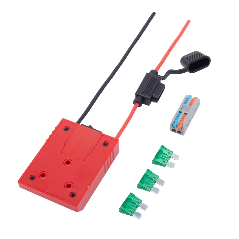 Imagem -05 - Adaptador de Bateria Li-ion com Fusível Conector Conversor 18v 14awg Adaptador Faça Você Mesmo para Máquinas de Aparelhos Carro com Fusível