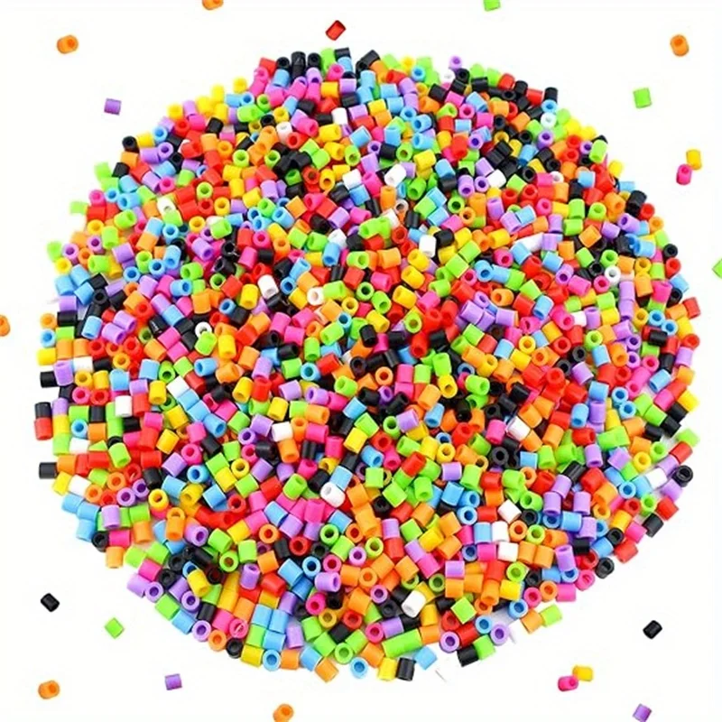 1000pcs 5mm Pixel Puzzle Hama Beads  DIY Set Creative DIY Fuse Beads Children's Toys  Puzzle 1000 Pieces Educational Toys