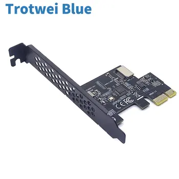 Nueva tarjeta adicional PCI Express 2,0 X1 USB 3,2 Gen1 TYPE-E tarjeta PCIe frontal tipo C adaptador elevador USB3.1 Gen1 A-KEY tarjeta de expansión de 5Gb 1