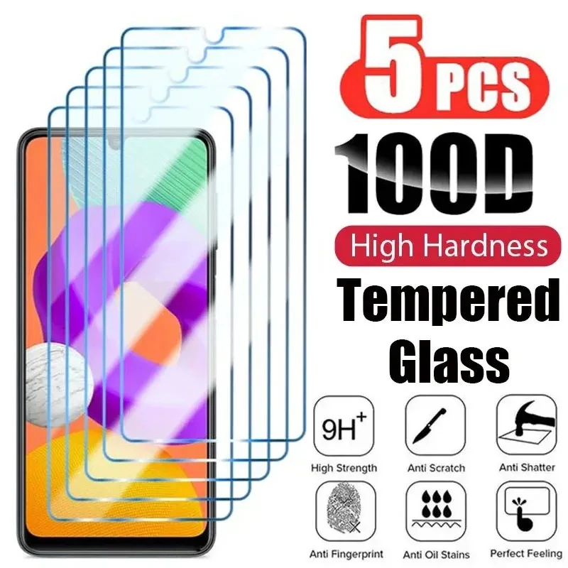 

5PCS Protective Glass for Samsung A55 A54 A14 A34 A15 A52 A71 A51 A50 A33 A23 A40 A20 A31 Tempered Glass for Samsung A53 A13 5G