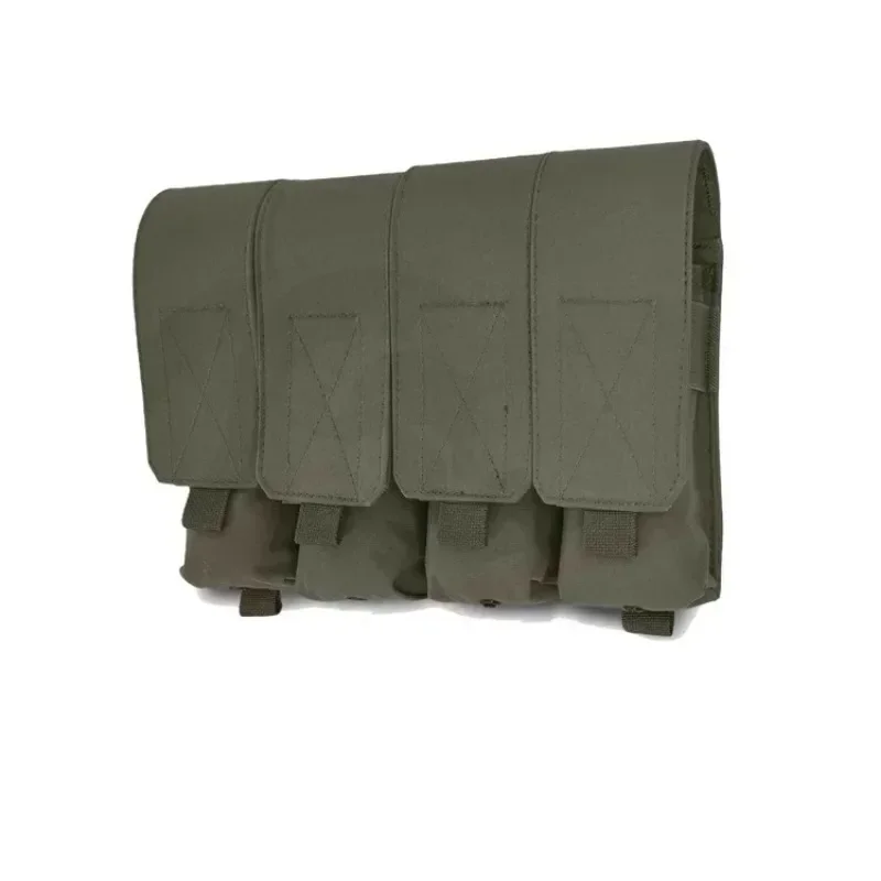 

Tactical 762 Magazine Pouch Airsoft EDC Quadruple Mag Pouch Gear Multicam Vest Plate Carrier Front Panel Bag