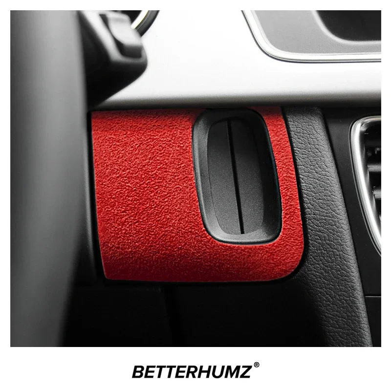 For Audi A4 B8 A5 2009-2016 Made of Alcantara Center Console Key Hole Panel Trim Frame Sticker Car Interior Tuning Accessories