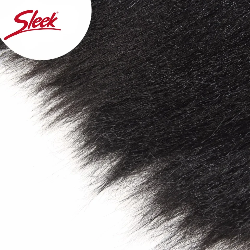 Sleek Peruvian 3Pcs Kinky Straight Weaving Bundles Nature Black And Brown 4# Short Yaki Straight Bundles Full End Remy Hair