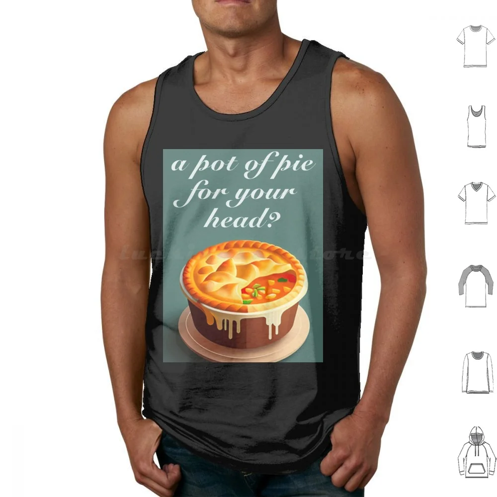 Potpie 2 Tank Tops Vest Sleeveless Food Kawai Japanese Anime Vector Art Cute Aesthetic Cozy Warm Studio Ghibli