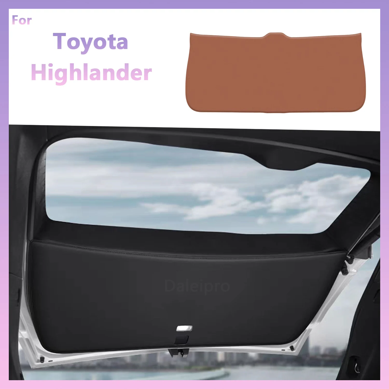 

Для Toyota Highlander 2022 2023 2024, задний багажник автомобиля, задняя дверь, устойчивый к ударам, царапинам защитный коврик, кожаный декоративный коврик