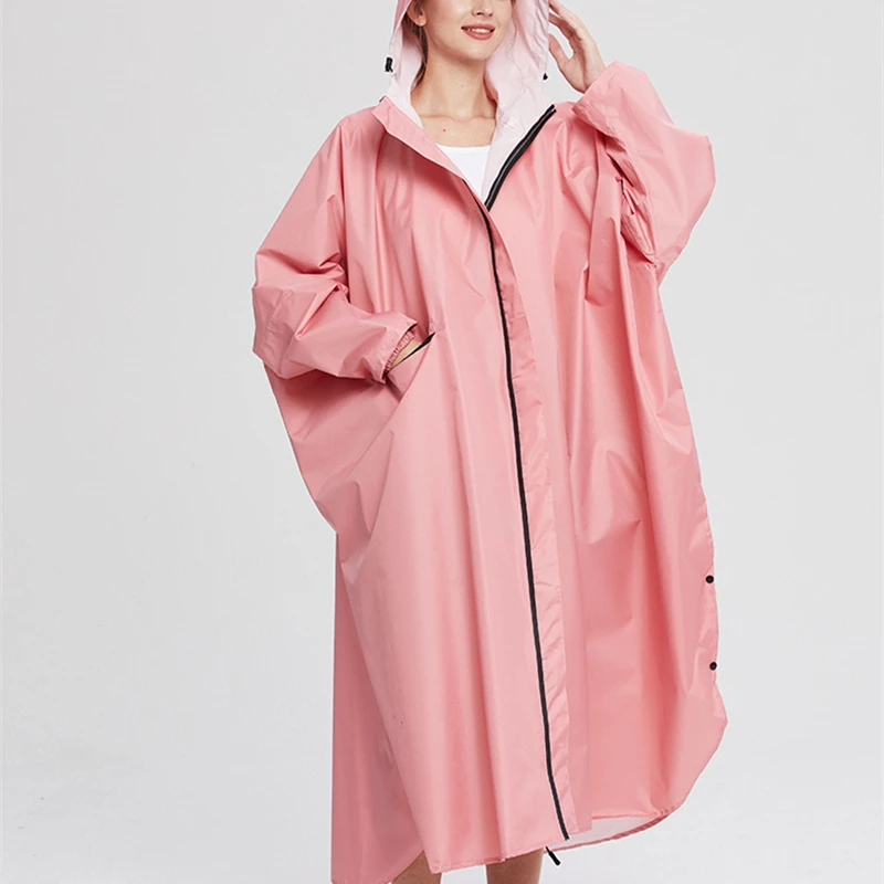 Women Breathable Raincoat Thickened Raincoat Big Rain Coat Poncho Ladies Waterproof Cloak Raincoats Adults Bicycle Rainwear