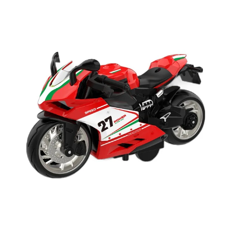 シミュレーション合金バイクおもちゃライト効果音プルバックレーシングカーモデルデスクトップ装飾品男の子慣性車のおもちゃギフト