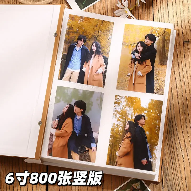 A Vertical Insert Style Photo Album, Family Large Capacity 6-inch 800 Sheets, Plastic Photo Album Storage, Birthday Gift For Wom
