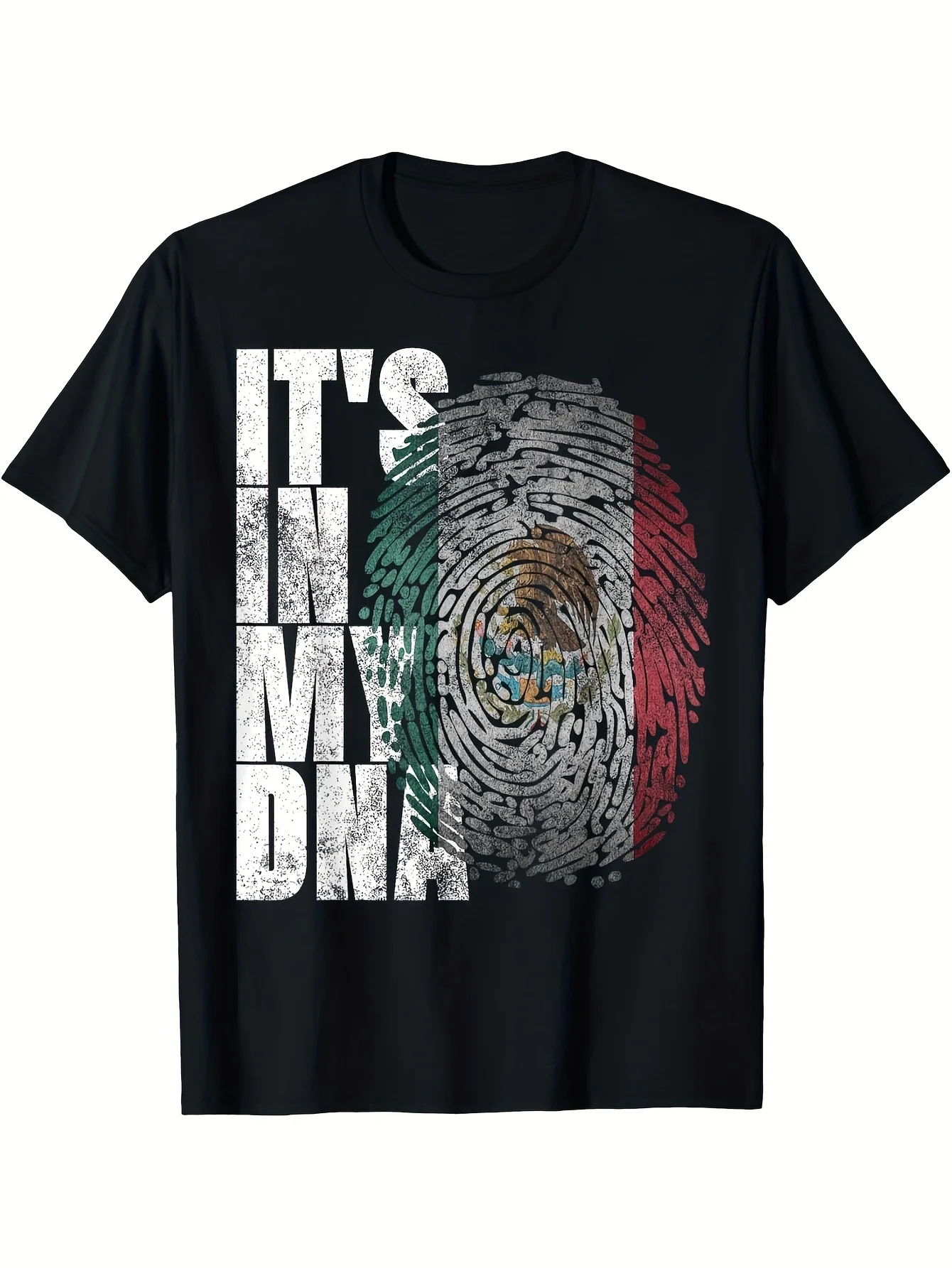 Patriotic Mexican Flag Apparel It''s In My DNA Mexican Proud Hispanic Gift Mexico Flag T-Shirt - Unisex-Adults &