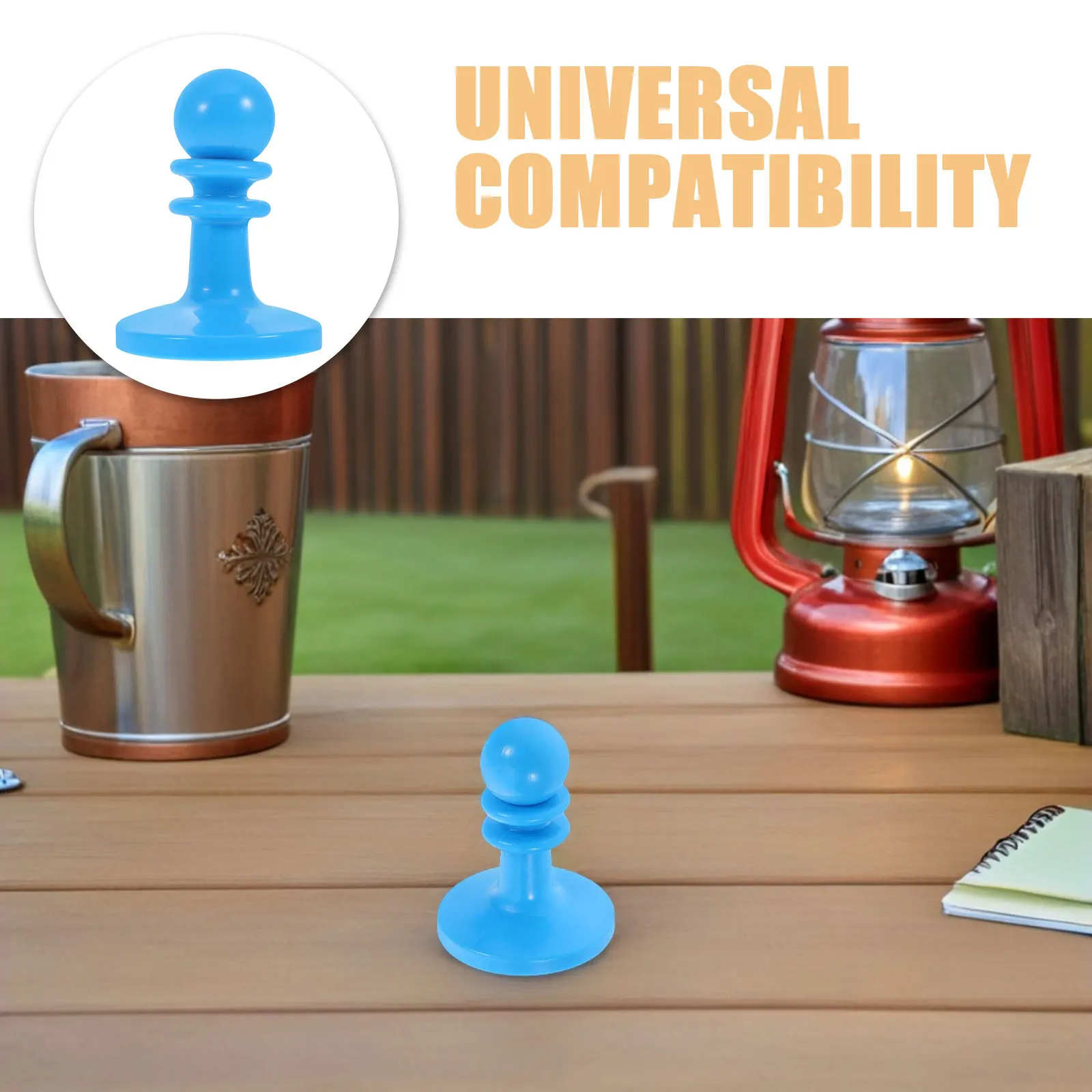 8 قطعة في الهواء الطلق مكافحة الرعد نهاية التخييم عمود الخيمة حامل الملحقات الواقية قبعة قبعة للحماية #3