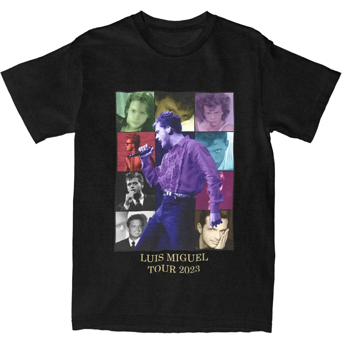 

Luis Miguel Tour Eras T-Shirt Men Musician Vintage Cotton T-Shirts Summer O Neck Trending Tee Shirt Custom DIY Plus Size Clothes