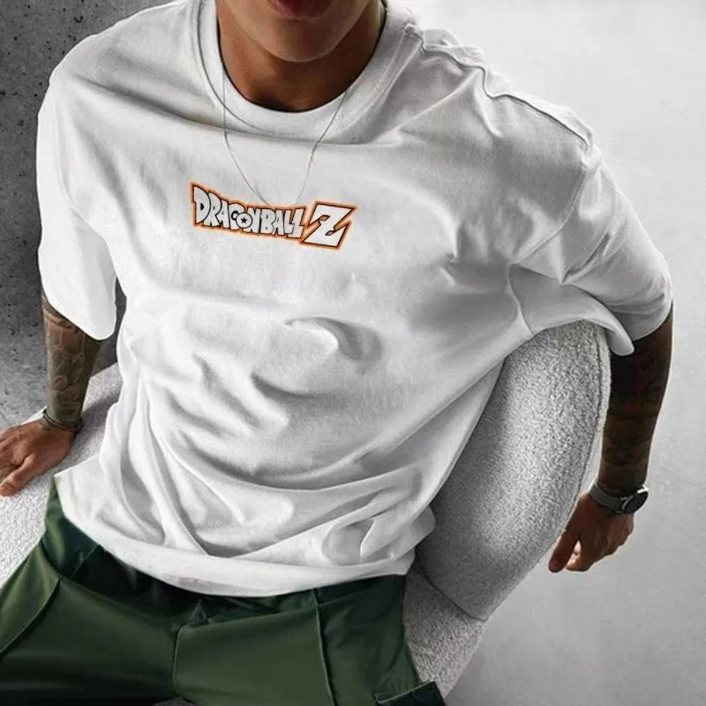 Dragon Ball Animation T-Shirt Men's Summer New Double-Sided Printing Loose Casual Harajuku Trendy Short Sleeve Parent-child Top