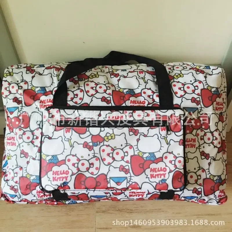 

Дорожная сумка в стиле аниме «Hello Kitty» Cinnamoroll Kuromi, водонепроницаемая портативная складная сумка с героями мультфильмов, которую можно фиксировать в чехол на тележке