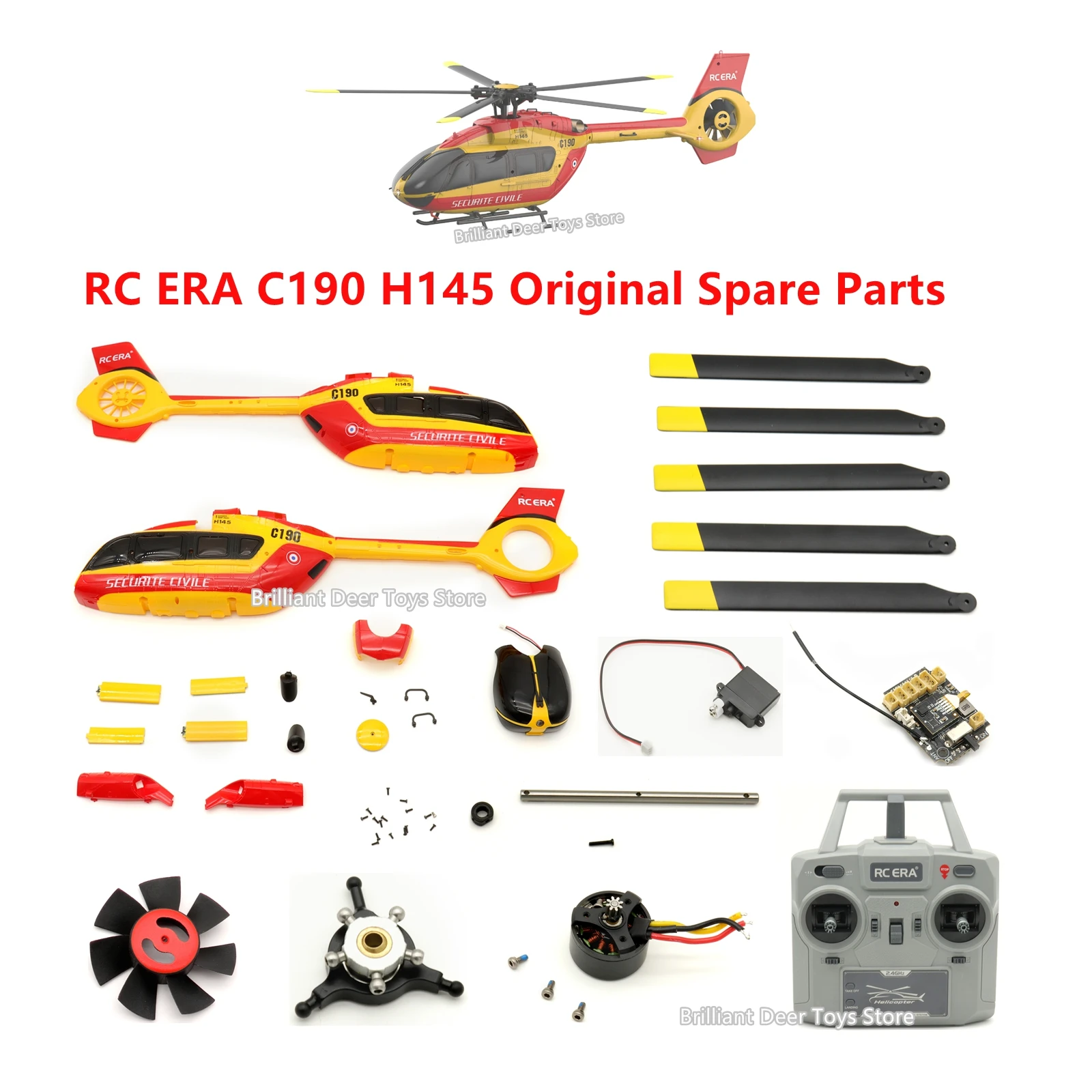 RC ERA C190 H145 RC Hubschrauber Teile Ersatzteile Zubehör Karosserie Hauptblatt Motor Getriebe Servo Licht Verknüpfung etc