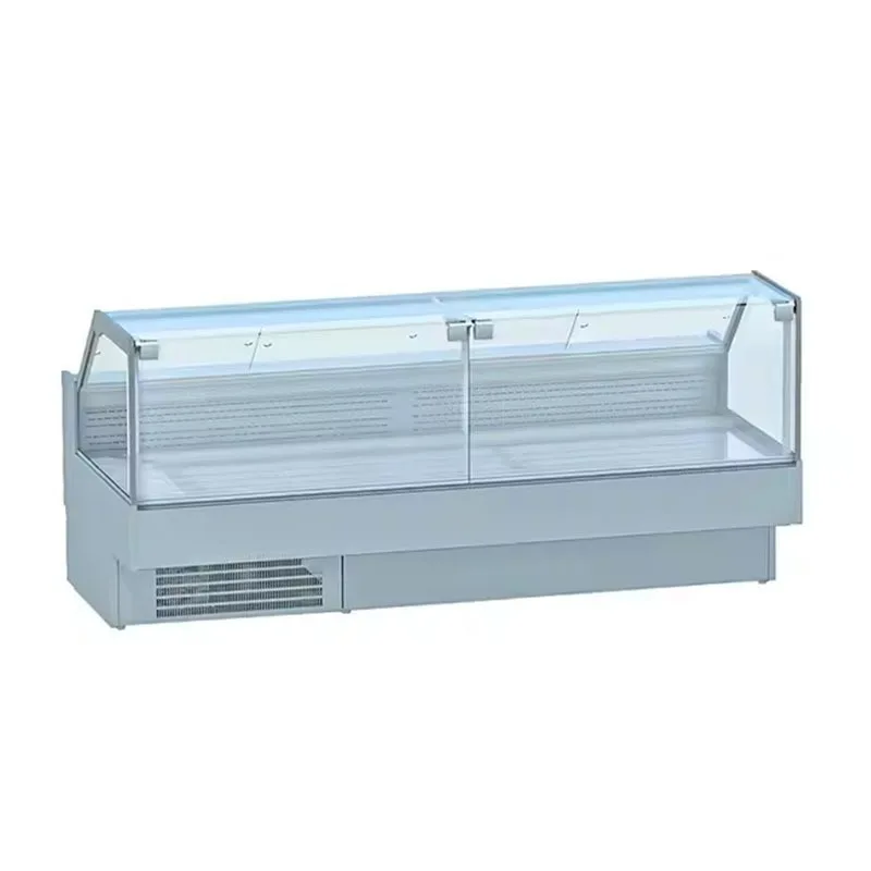 Gabinete abierto del congelador de la exhibición de la comida del refrigerador del refrigerador de la exhibición de carne de la tienda de carnicero del nuevo diseño