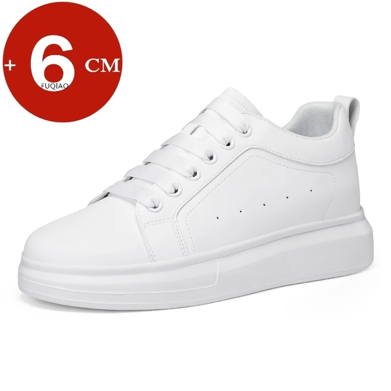 

Белые туфли-лифты, мужские повседневные кроссовки, увеличивающие рост, невидимые туфли 6 см, увеличивающие мужчина, спортивные кроссовки