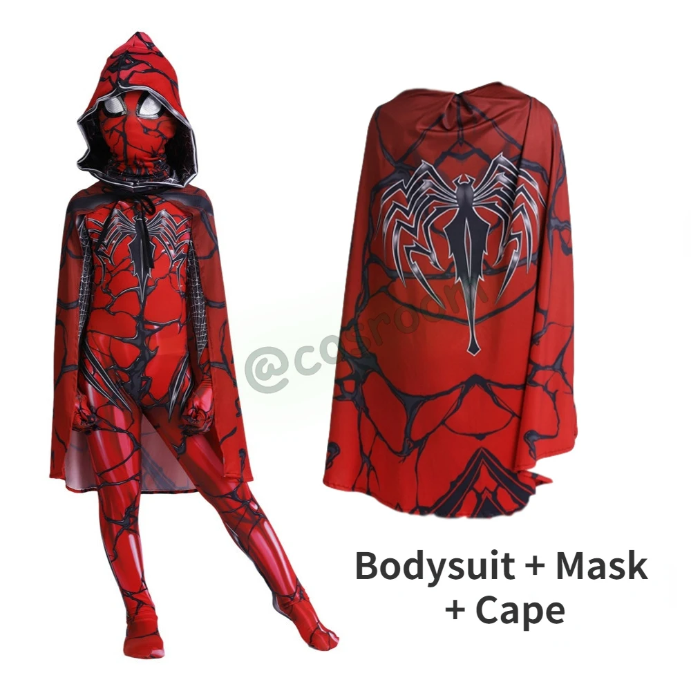 Spiderman Into The Spider Verse kostium dla dzieci Gwen Venom Cosplay Zentai garnitur superbohater body karnawałowe kostiumy imprezowe