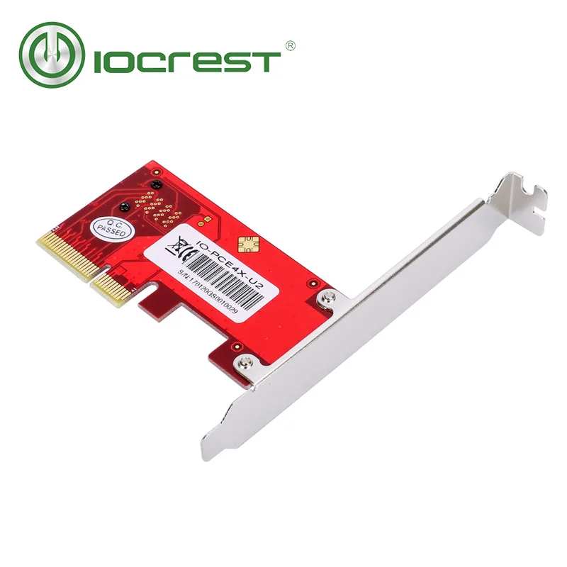 IOCREST PCIe to U.2 SFF-8643 Gen 3 /4 -lane Card for 2.5" Nvme SSD with Mini-sas (SFF-8643) to U.2 (SFF-8639) Cable for Mining