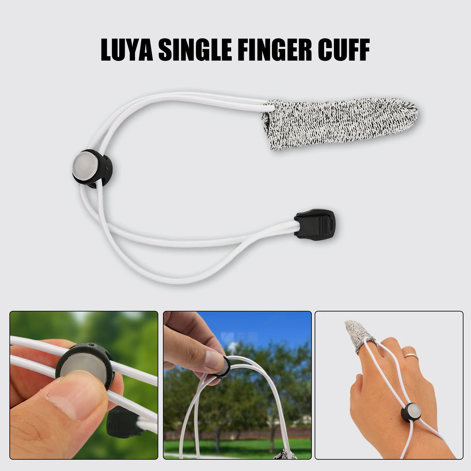 2/1 Stück Angelhandschuh für einen Finger, schnittfester Fingerschutz mit elastischem Band, Zeigefingerschutz, Angelzubehör für den Außenbereich – Detail 8