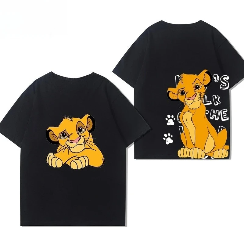 

Pure Cotton Children's T-shirt 2026 Summer New Lion King Double-sided Printed Casual Parent-child Top for Boys and Girls