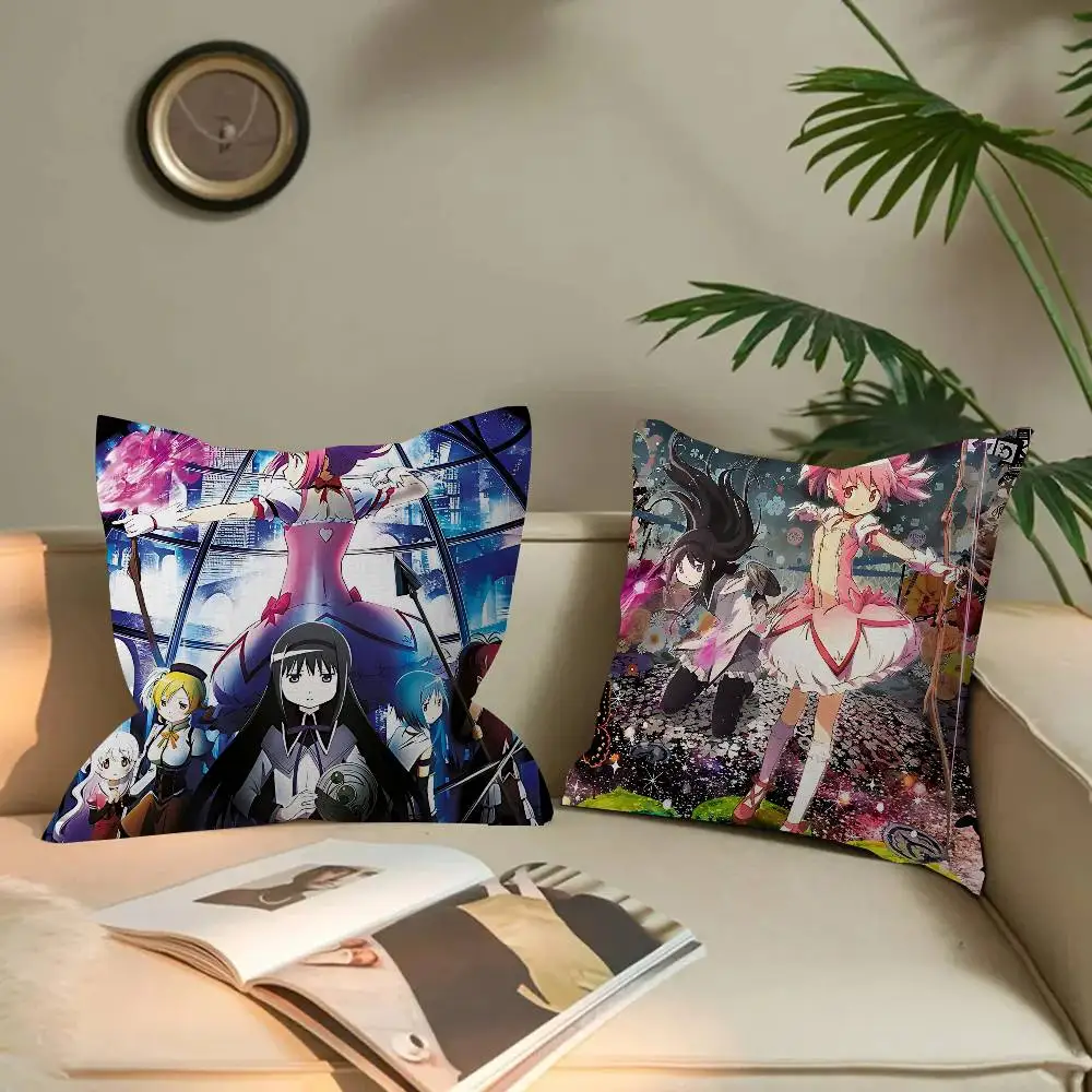 Cartoon Puella Magi Madoka Magica Pillow Anime Pillow Sofa Bed Head Pillow Cover Cushion Cover 45x45 cm Fashion