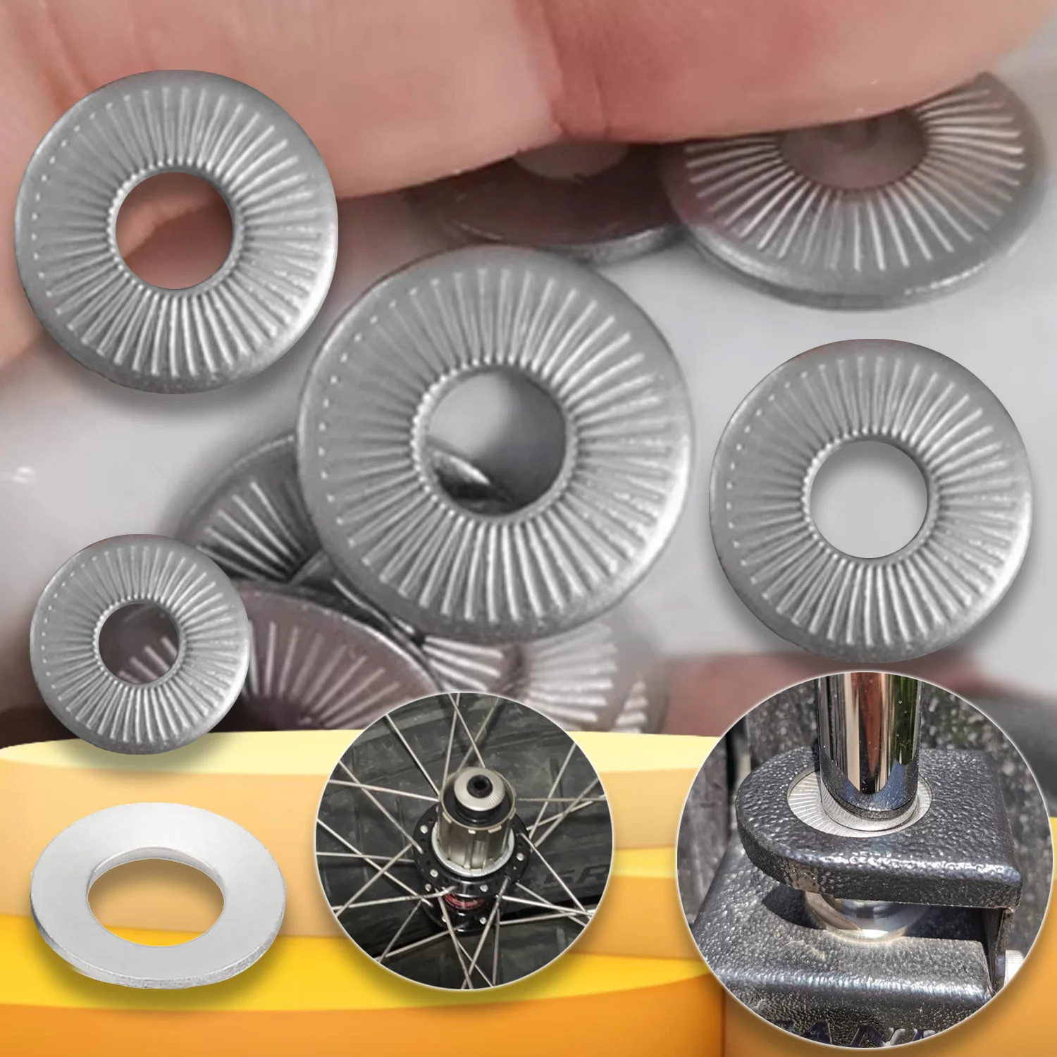 M3 M4 M5 M6 M8 M10 M12 M16 304 Stainless Steel Disc Spring Serrated Lock Washer Knurled Elastic Gasket  2 5 10 20PCS