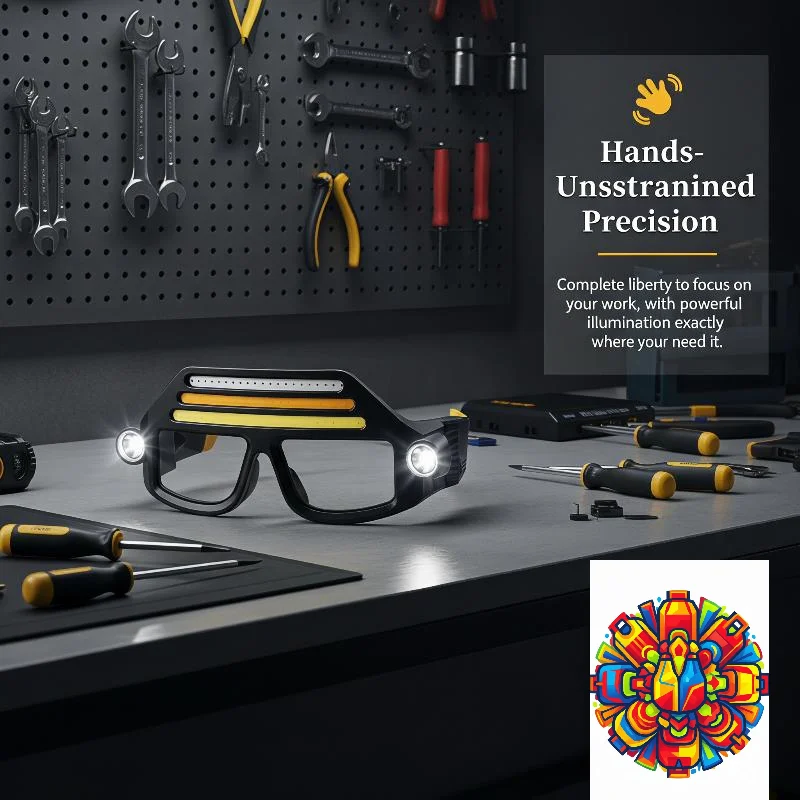 New Multifunctional Glasses Light With Type-C Charging, Warning Headlamp