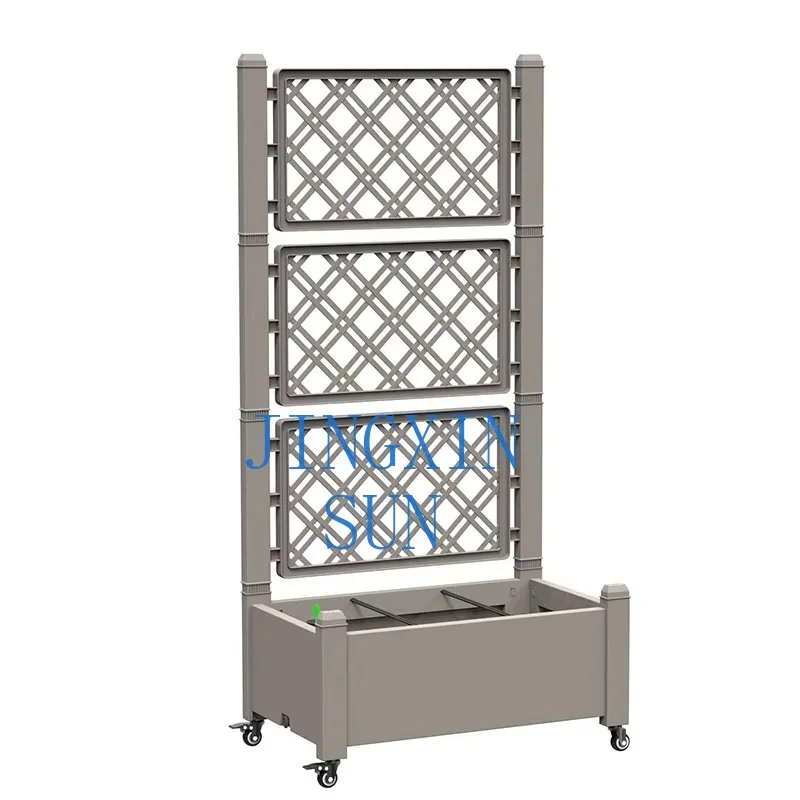 2024 new product garden planter 78L/53L Large Outdoor Planter with trellis and wheels