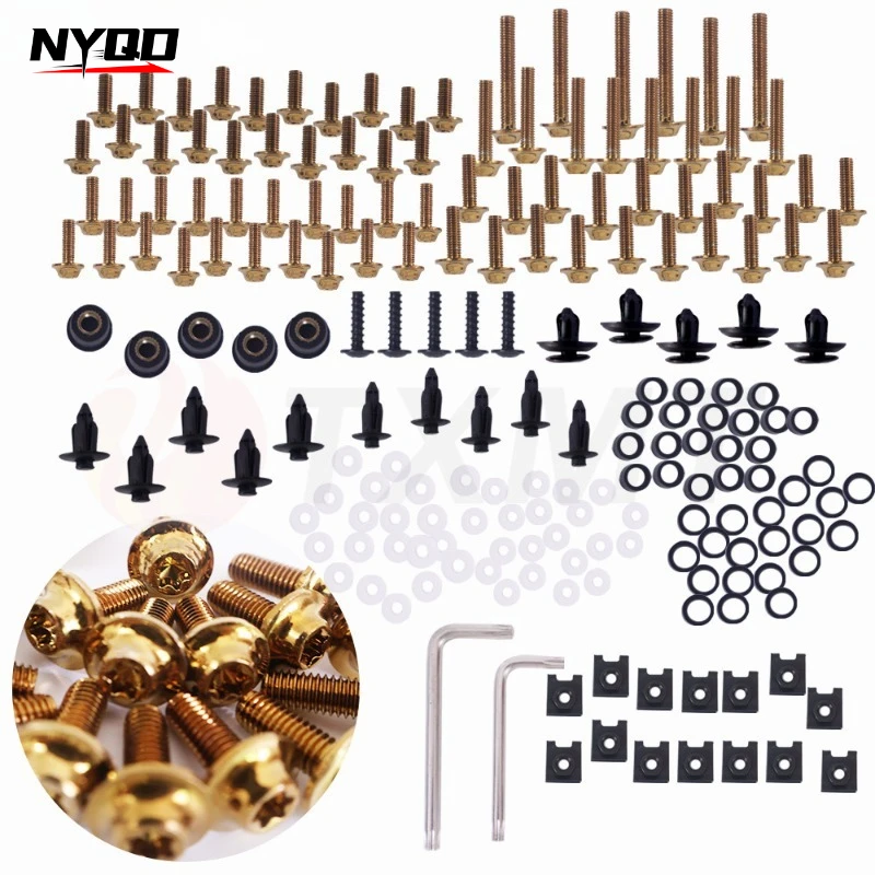 Motorcycle Stainless Steel Full Fairing Bolt Kit, Bodywork Decor Screws Fastener Set Fit For Suzuki GSX250R GSX250 GW250