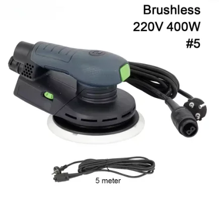 Applicable to 220V Brushless Random Orbital Sander 6 Inch 150mm Eccentric Electric Sander for Auto Body Repair Wood Sanding Poli