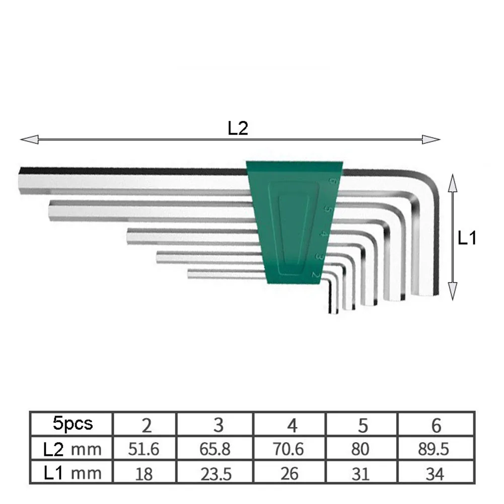 5/7/8PCS Hexagon Wrench Set Allen Key Set L Wrench Hand Tools Kit Double-End Screwdriver Hex Wrench Spanner Key Set