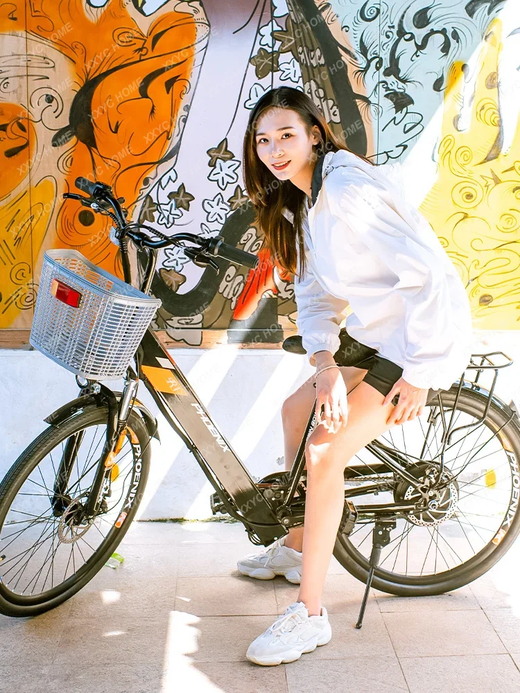 Electric Power Bicycle Lithium Battery Variable Speed Commuter Scooter Lightweight Battery Car