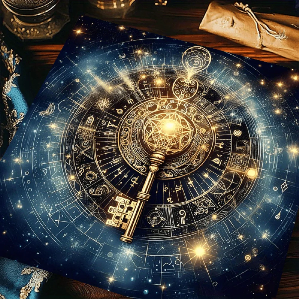 1-Piece Star River Mystic Tablecloth, Durable & Washable, Divination Meditation Tablecloth