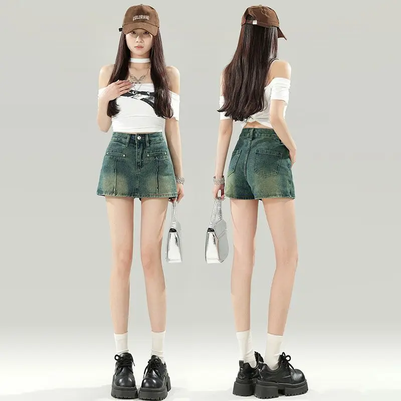 

Ультракороткие джинсовые юбка-шорты с высокой талией Wind Girl 2025: новые модные шорты, которые визуально удлиняют и стройнят, с эффектом удлинения ног.