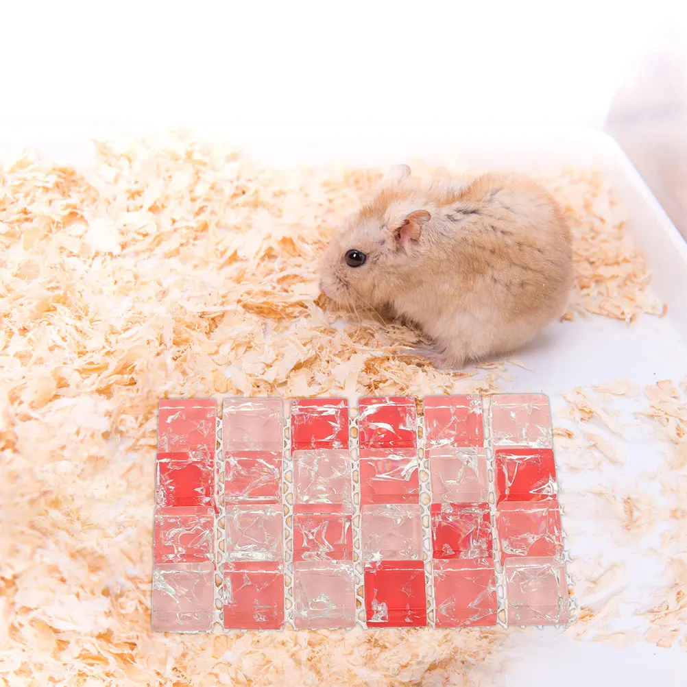 

3pcs Hamster Cooling Mat Reusable for Hamsters Guinea Pigs Summer Rest Lightweight Durable Small Animal Nest Cooling