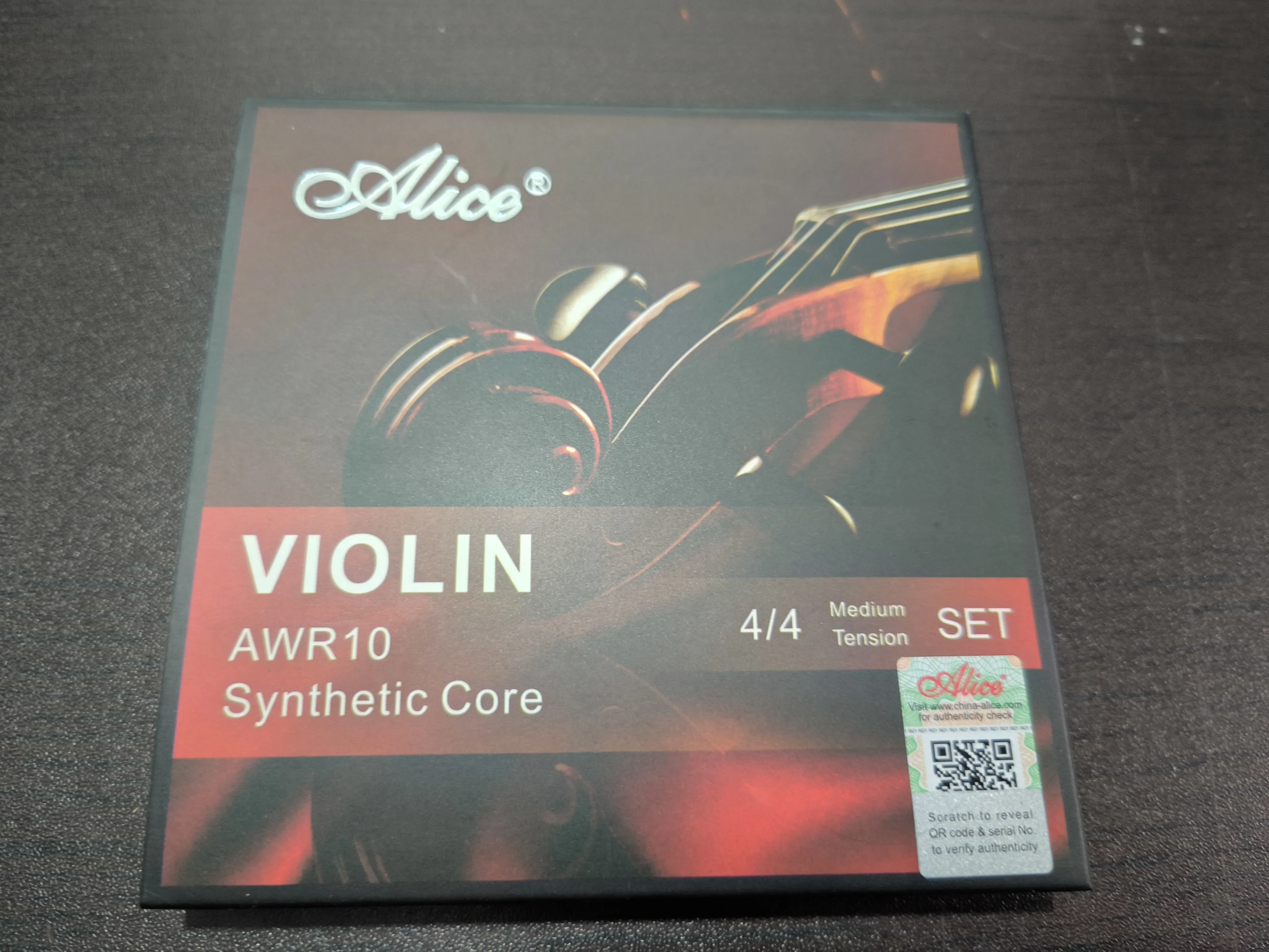 Alice Brand Quality Violin Strings AWR10/AWR10E Luxury Multifilament Synthetic Core Al-Mg And Pure Silver Winding Medium Tension