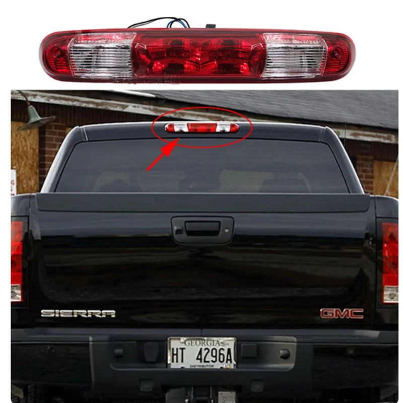 

LED Rear Third Brake Light Stop Lamp For Chevrolet GMC Sierra 2007-2013 LED High Positioned High Mount Taillight Car Parts