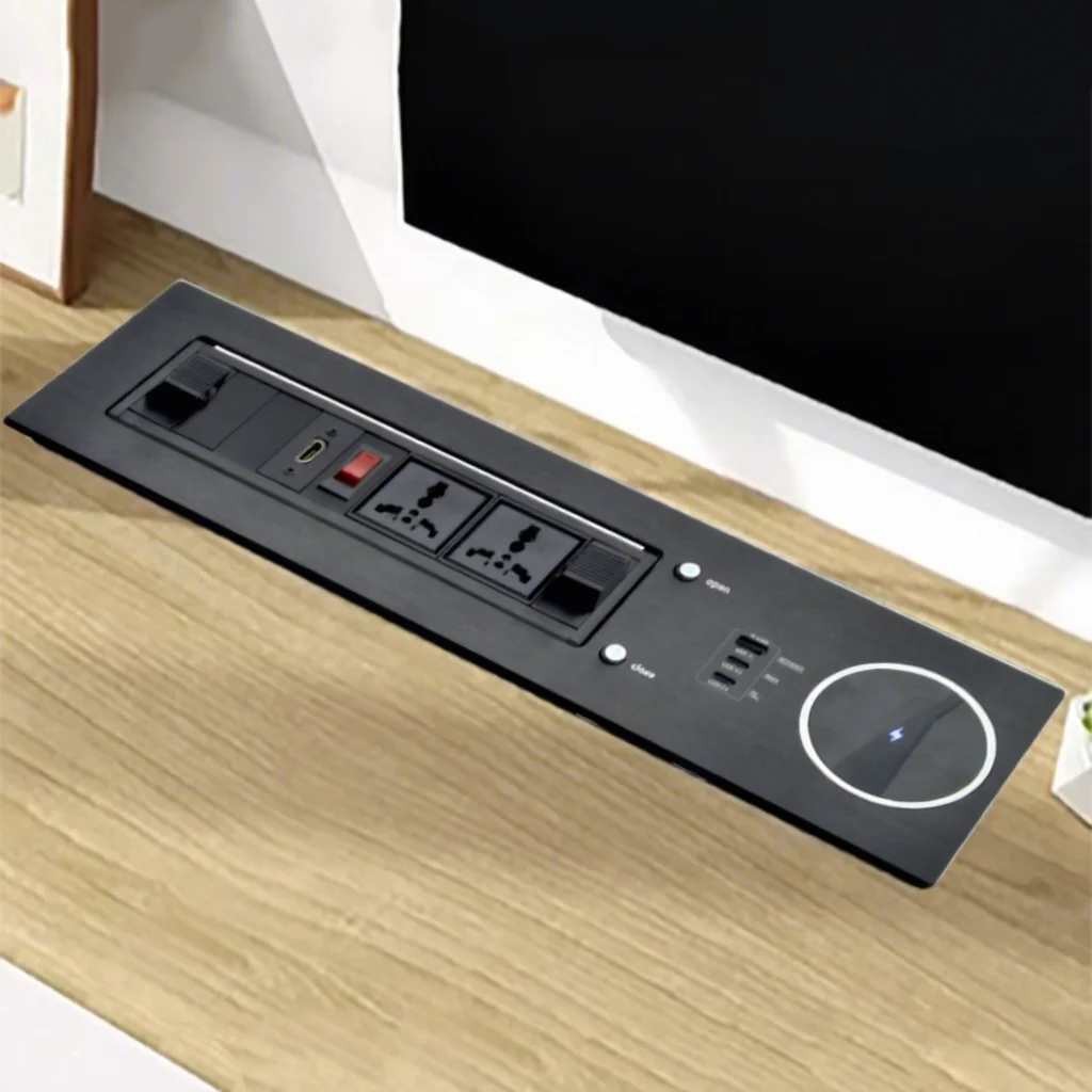 

2-Port 65W Fast Charging Desktop Power Strip, Portable Home & Office Socket, 2 AC Outlets, EU Plug, IP44, 10A