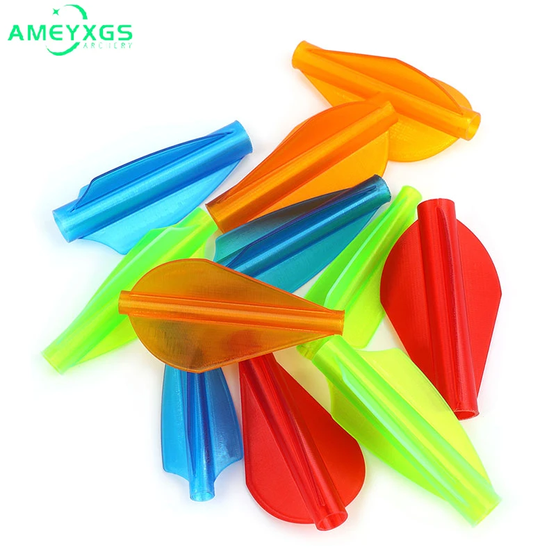 

6pcs Archery Arrow Feather One-Piece Vane Fletching TPU ID 7.6/6.0/4.0mm DIY Shaft for Outdoors Hunting Shooting Accessories