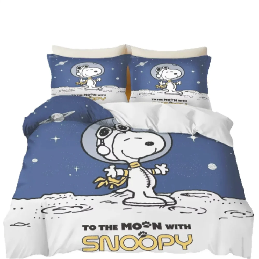 

Snoopy спальня аниме пододеяльник постельное белье King Size роскошный чехол 2/3 предмета полиэстер рождественские украшения милый печатный мультфильм
