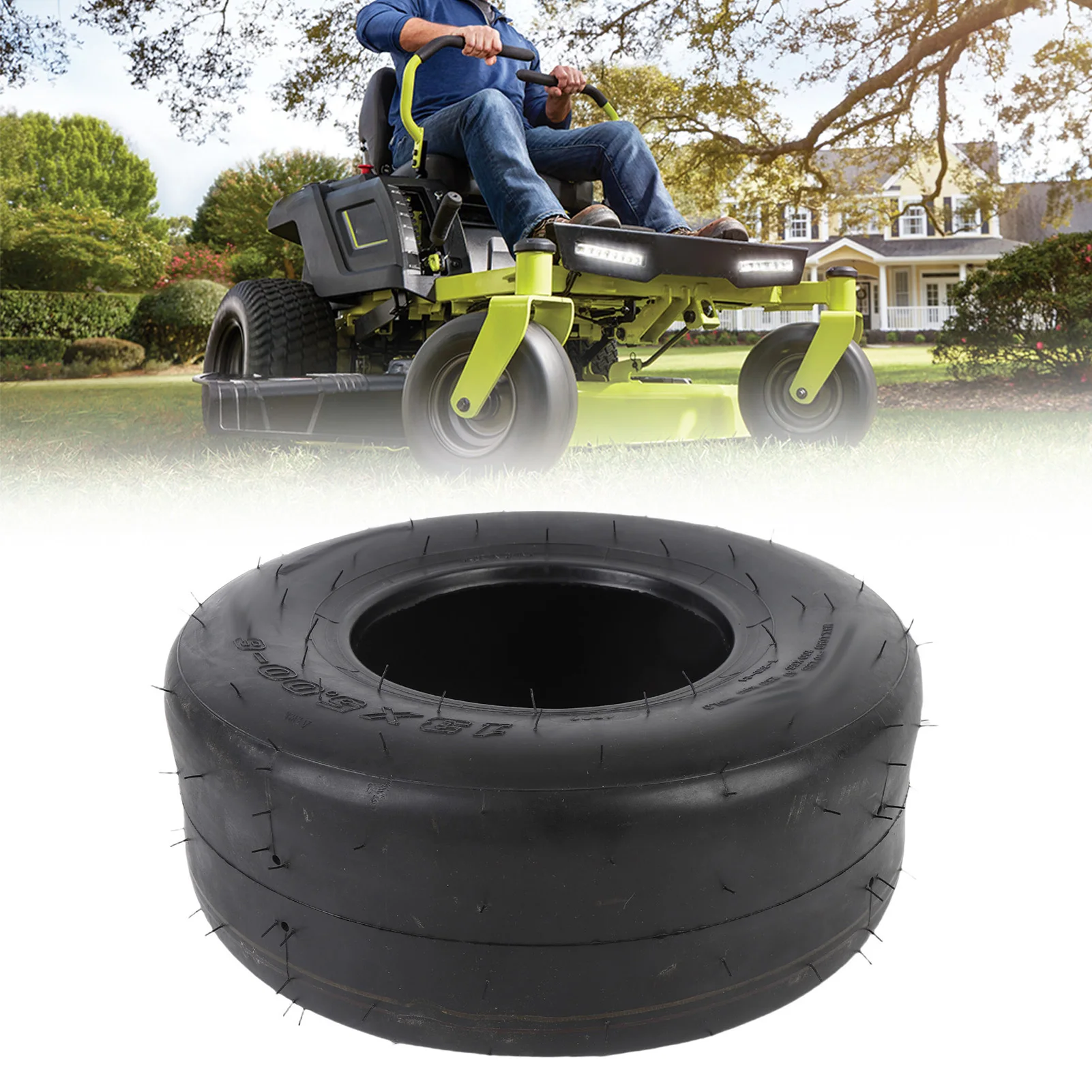 

13x5.00-6 Lawn Mower Tire Smooth 4 Ply 6 Inch for Snow Blower Thrower Go Kart Tiller Lawn Tractor 13x5.00-6 Lawnmower Tire