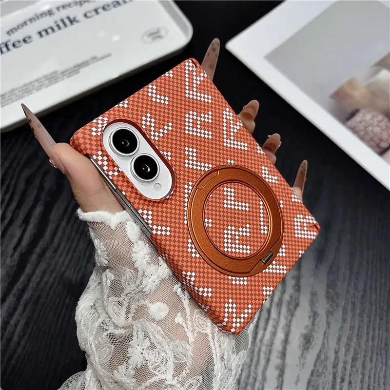 360 Rotating Magnetic Kickstand Carbon Fiber Case for Samsung Galaxy Z Fold8 Fold 8 Wide for Magsafe Shockproof Slim Fit Cover