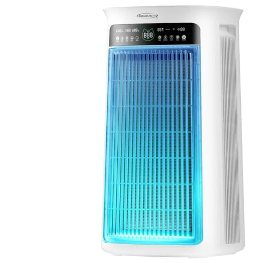

Large Room Air Purifier with True H13 HEPA Filter, White, Covers 4000 Sq Ft, PM2.5 Temp/Humidity Sensor, Large Display, 22dB Ul
