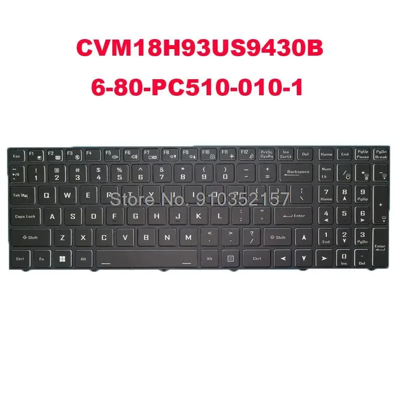 No Backlit US Keyboard For CLEVO PC50 PC50DC PC70 PC70DC CVM18H93US9430B 6-80-PC510-010-1 WIN11 English PC51DC PC70DR PC70DP/DS